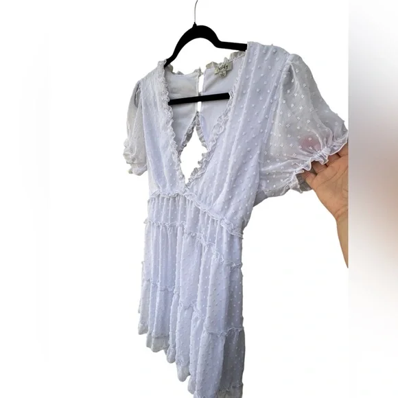 Justify White Swiss Dot Dress size XL - Picture 3 of 8